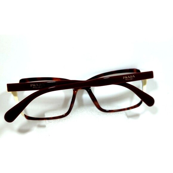 Prada VPR RO1V Burgundy White Eyeglasses Frames Only Two Tone Italy 53-16-140 - Picture 11 of 14